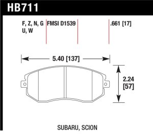 Scion FR S Brake Pads - Front - Hawk Performance - HP Plus - `13-`27 Scion FR S Brake Pads - Front - Hawk Performance - HP Plus - `13-`27